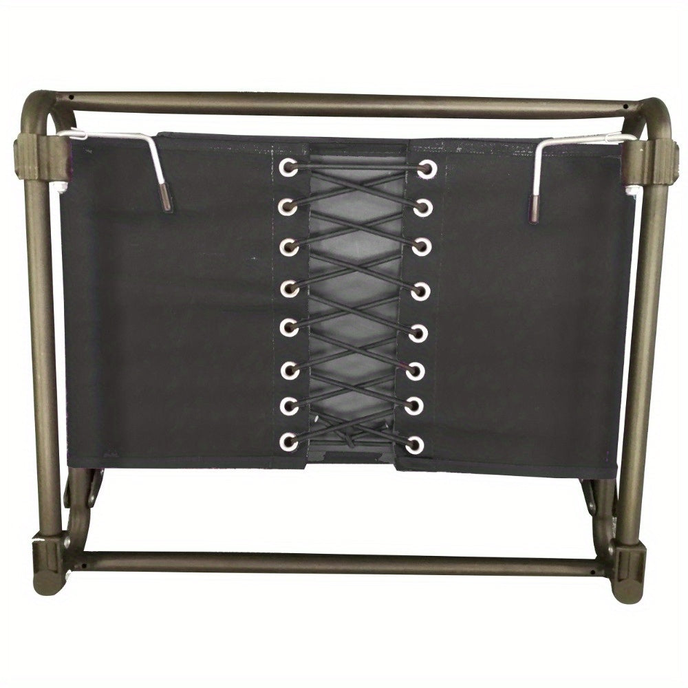 Extra Wide Stadium Seat with Hooks – Comfortable Black Seat for Sports Events