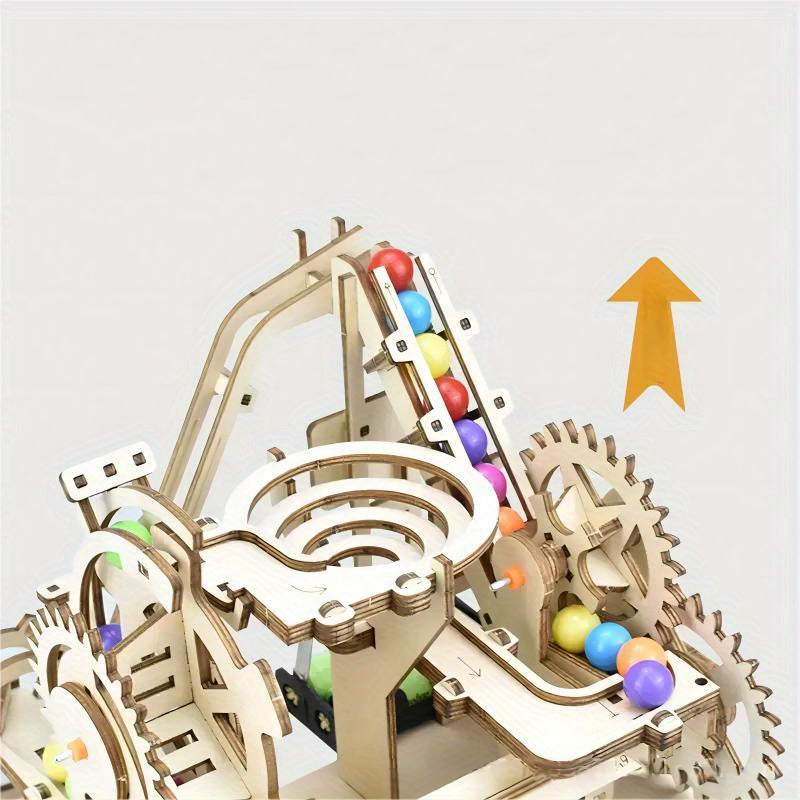 Colorful Acrylic Track Roller Ball Puzzle - Motor-Driven Educational Toy with Reciprocating Motion, Ideal for Ages 8+, Batteries Not Included, Perfect for Creativity and Learning
