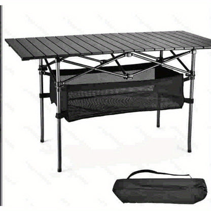 Heavy-Duty Portable Folding Table – 300 lb Load Bearing, Detachable Net – All-Purpose Outdoor & Sports Use – Compact, Space-Saving, Easy Setup, Durable, Waterproof – Carrying Bag Included