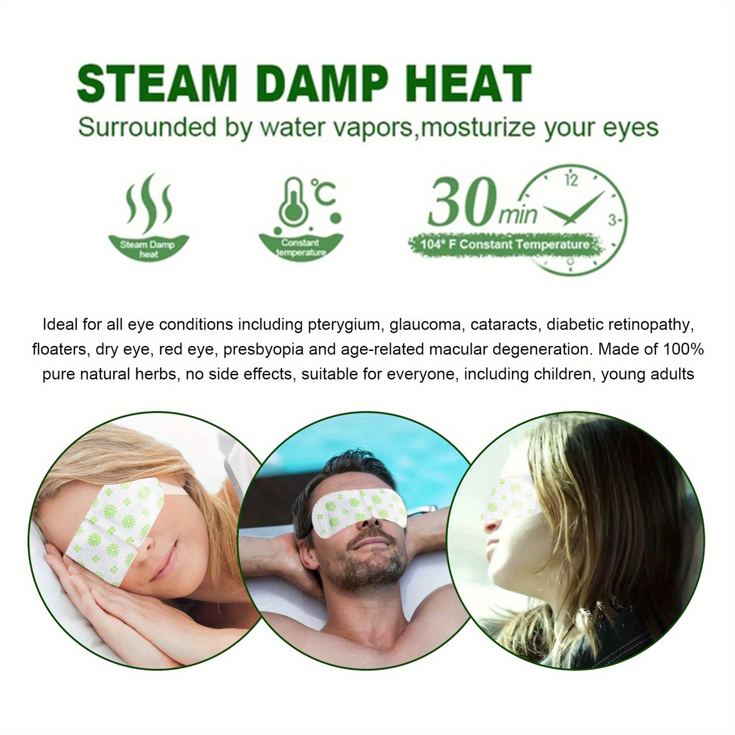 Herbal Steam Eye Mask – Hot Pack for Eye Fatigue and Discomfort Relief with Herbal Essence