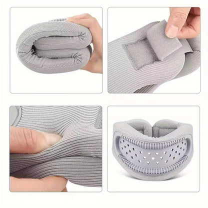Breathable Silicone Neck Support Brace – Anti-Slouch Travel and Office Neck Collar for Men and Women, Cervical Spine Alignment, Pain Relief and Swelling Reduction
