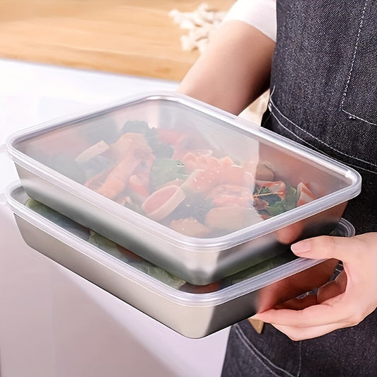 Stainless Steel Baking Set with Lids – Non-Stick, BPA-Free Pans for Cakes, Veggies & More
