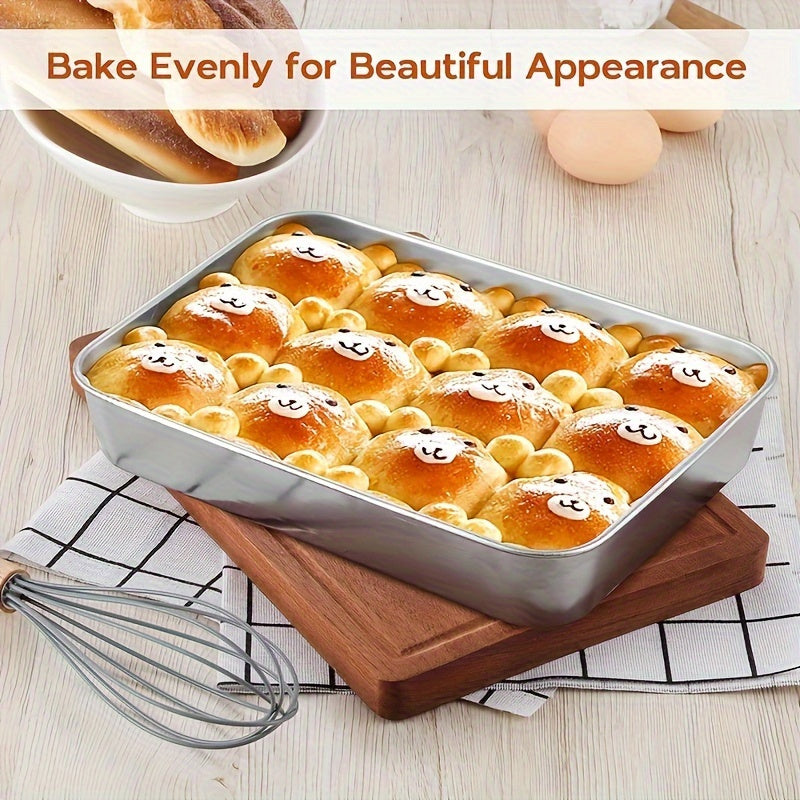 Stainless Steel Baking Set with Lids – Non-Stick, BPA-Free Pans for Cakes, Veggies & More