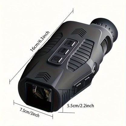 Rechargeable HD Infrared Night Vision Monocular - 1080P Visual Camera for Night Photography, Hunting and Camping