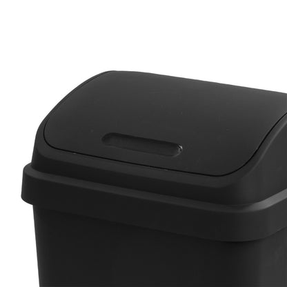 13 Gallon Large Capacity Plastic Twist Top Kitchen Trash Can - Odor-Resistant, Easy-to-Clean, Space-Saving Design - Ideal for Kitchen, Bedroom, Basement, and More