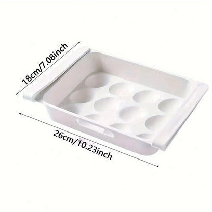 3 Pack Refrigerator Storage Bins – Pull Out Fridge Drawers with Egg Holder, Adjustable Shelving for Fruits & Veggies