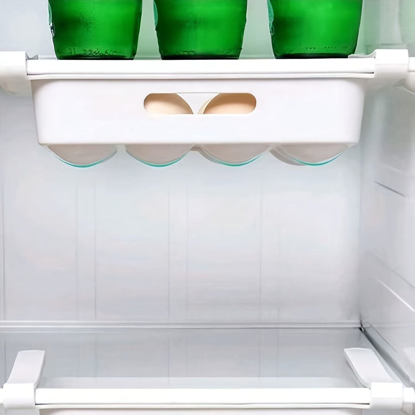 3 Pack Refrigerator Storage Bins – Pull Out Fridge Drawers with Egg Holder, Adjustable Shelving for Fruits & Veggies