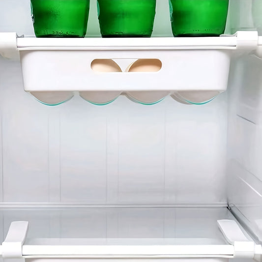 3 Pack Refrigerator Storage Bins – Pull Out Fridge Drawers with Egg Holder, Adjustable Shelving for Fruits & Veggies