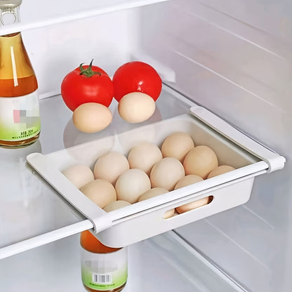 3 Pack Refrigerator Storage Bins – Pull Out Fridge Drawers with Egg Holder, Adjustable Shelving for Fruits & Veggies