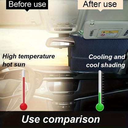 Easy-Install 18.1" Auto-Fold Car Sunshade – Ultimate UV Protection & Heat Insulation, Universal Fit for All Vehicles