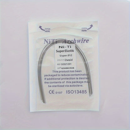 Ni-Ti Superelastic Archwire 014 Upper, 012 Lower - Ovoid Ref. S50212034, CE 0197 ISO13485 Certified