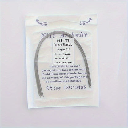Ni-Ti Superelastic Archwire 014 Upper, 012 Lower - Ovoid Ref. S50212034, CE 0197 ISO13485 Certified