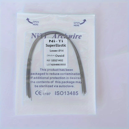 Ni-Ti Superelastic Archwire 014 Upper, 012 Lower - Ovoid Ref. S50212034, CE 0197 ISO13485 Certified