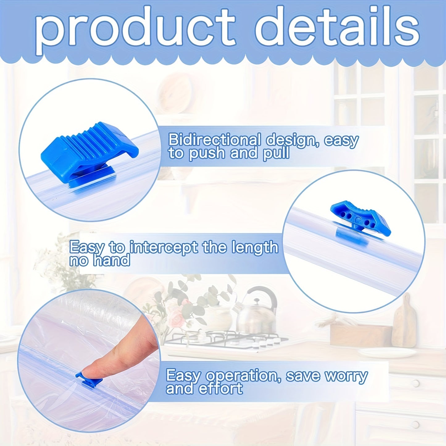 Multi-Purpose Plastic Wrap Dispenser with Slide Cutter - Reusable Cling Film and Aluminum Foil Cutting Tool - Safe for Food Contact, Kitchen Essential