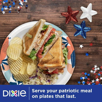 8.5-Inch Disposable Plates, 200 Count – Multicolor, 2X Stronger* – Durable and Convenient