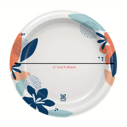 8.5-Inch Disposable Plates, 200 Count – Multicolor, 2X Stronger* – Durable and Convenient