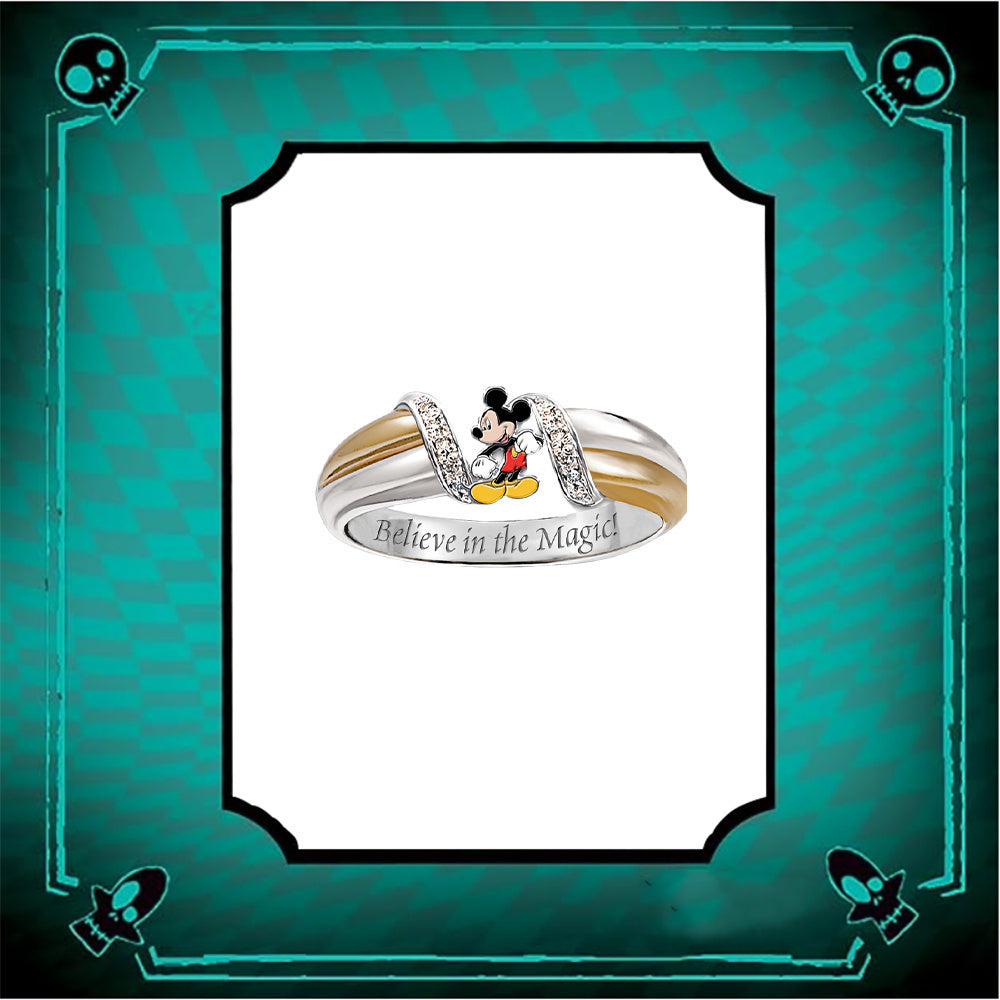 Disney Mickey Mouse Ring – Fashionable and Exquisite Birthday and Christmas Gift for Family and Friends, Ideal for Christmas and Halloween [Authorized]