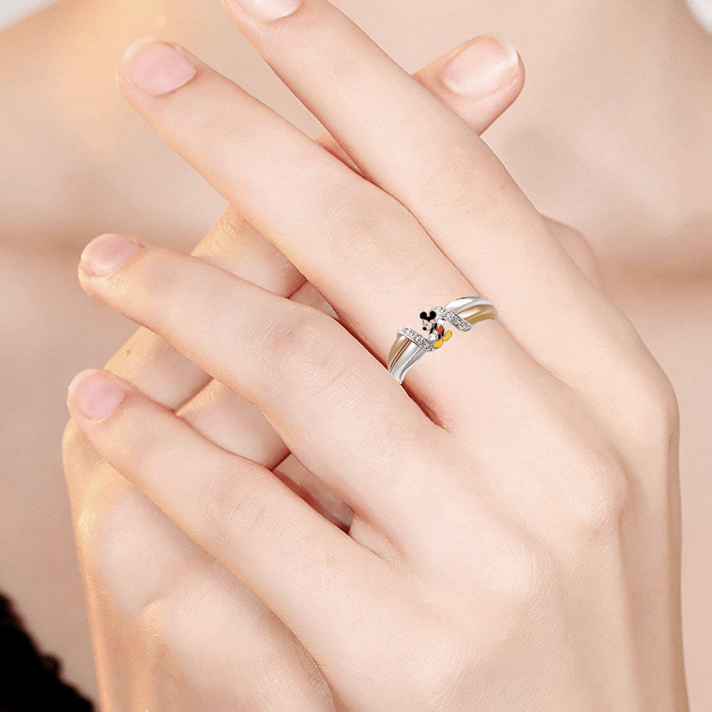 Disney Mickey Mouse Ring – Fashionable and Exquisite Birthday and Christmas Gift for Family and Friends, Ideal for Christmas and Halloween [Authorized]
