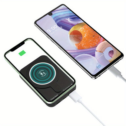 10000mAh Wireless Mini Power Bank – Magnetic Portable Charger with Fast Charging