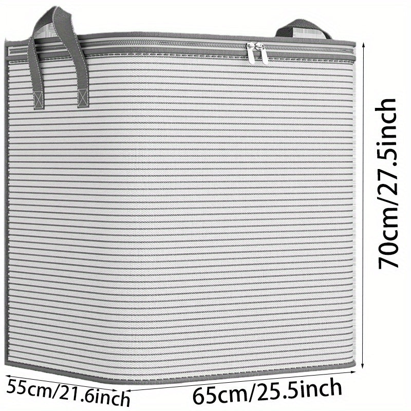 Extra Large Foldable Storage Bag with Durable Handles - Portable Closet Organizer for Clothes, Blankets, and Bedding - Sturdy, Breathable and Collapsible Design
