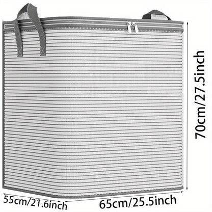 Extra Large Foldable Storage Bag with Durable Handles - Portable Closet Organizer for Clothes, Blankets, and Bedding - Sturdy, Breathable and Collapsible Design
