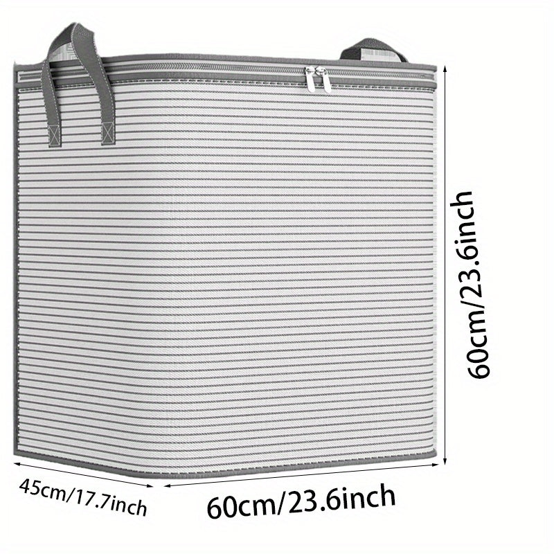 Extra Large Foldable Storage Bag with Durable Handles - Portable Closet Organizer for Clothes, Blankets, and Bedding - Sturdy, Breathable and Collapsible Design