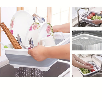 Space-Saving Collapsible Dish Rack - Portable Kitchen Organizer for Dishes, Utensils and Cutlery - Ideal for RVs, Campers and Travel Trailers