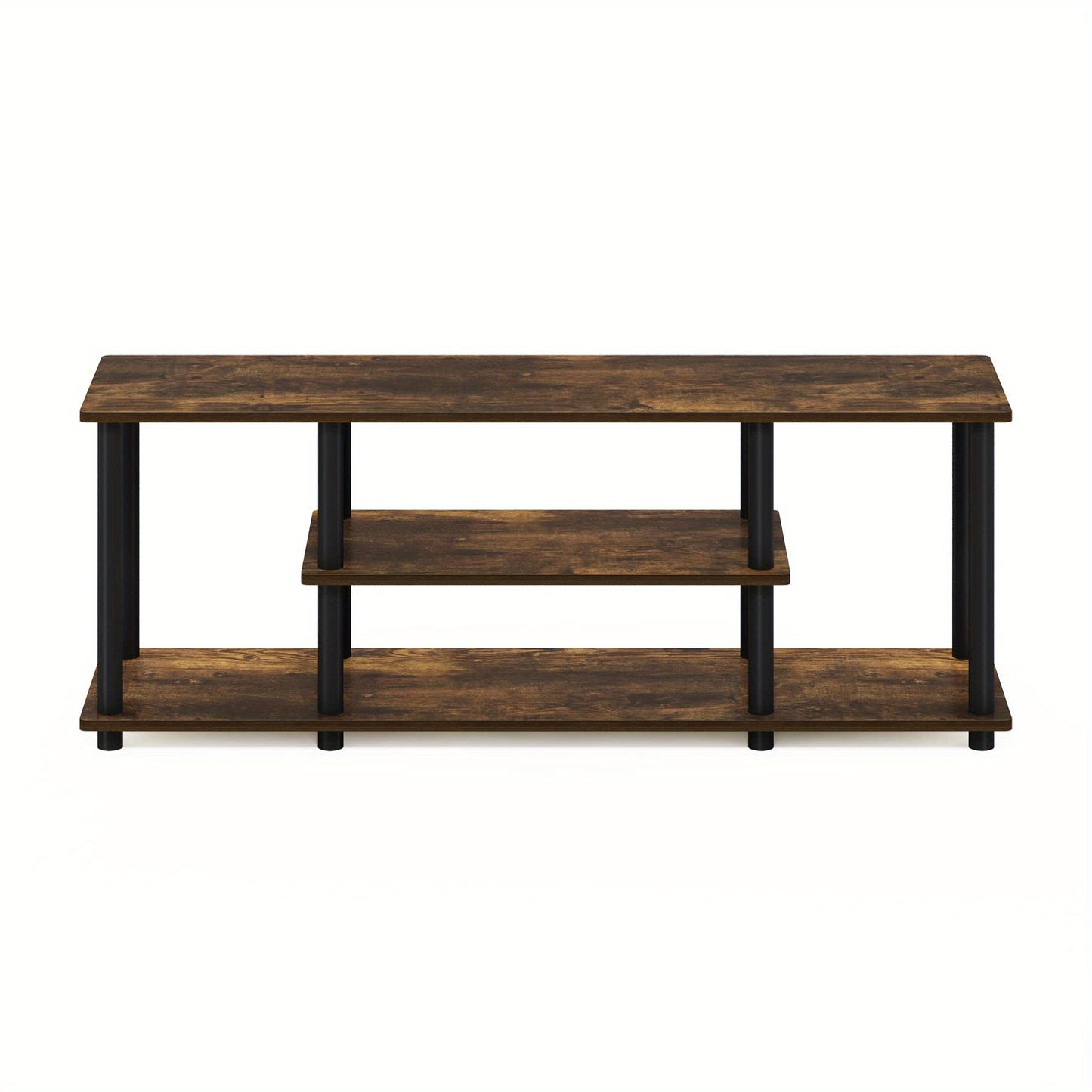 Up to 50" 3-Tier Entertainment Stand - TV Wall & Ceiling Mounts - No Tools Assembly, Stylish Design, Functional for Any Room - 11.7 x 43.8 x 16.2 inches