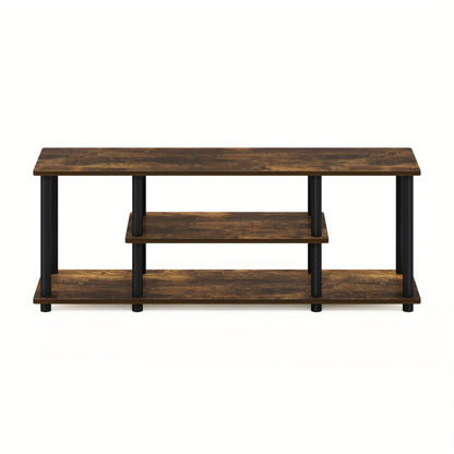 Up to 50" 3-Tier Entertainment Stand - TV Wall & Ceiling Mounts - No Tools Assembly, Stylish Design, Functional for Any Room - 11.7 x 43.8 x 16.2 inches