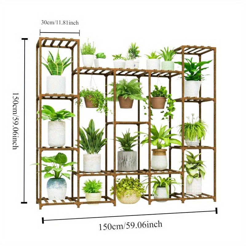 Large Indoor & Outdoor Plant Rack – Multi-Layered High Rack for Potted Plants, Hanging Pots & Tall Plants
