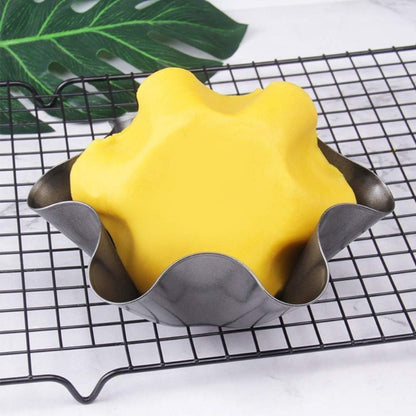 4pcs Non-Stick Metal Baking Trays – Corn Cake Bowl Shell Maker, Easy Clean, Industrial Kitchen Baking Tools & Food Service Equipment