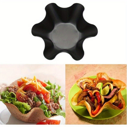 4pcs Non-Stick Metal Baking Trays – Corn Cake Bowl Shell Maker, Easy Clean, Industrial Kitchen Baking Tools & Food Service Equipment