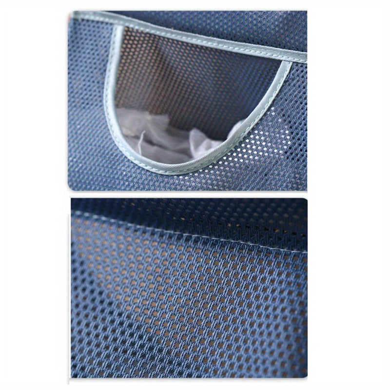 Multipurpose Polyester Garbage Bag Holder Dispenser – Foldable Washable Mesh Storage for Plastic Bag Organization – Wall Hanging Trash Bag Storage Box for Kitchen and Living Room