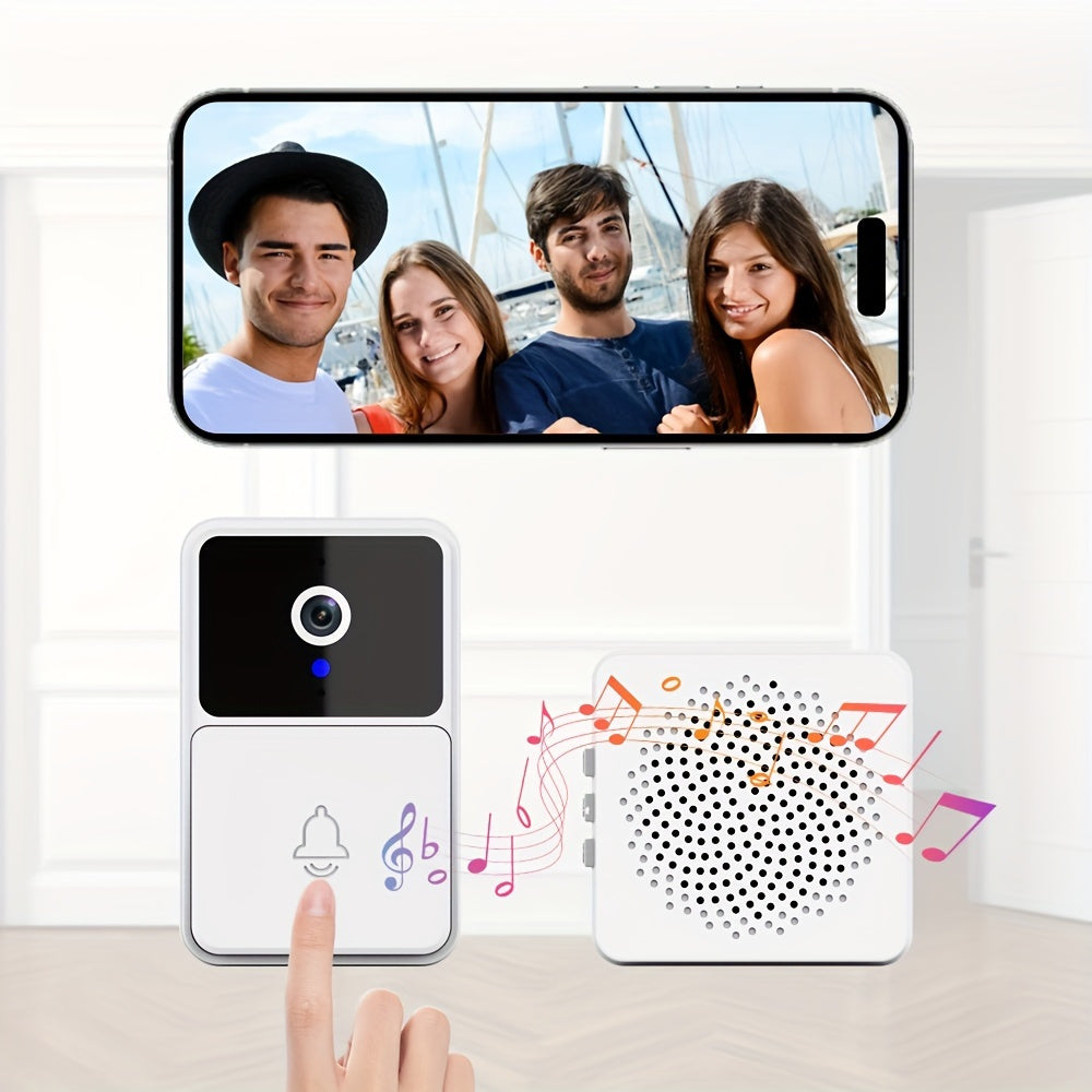 X3pro Wireless Video Doorbell with Camera – Wide Angle Smart Visual, Rechargeable Security Doorbell with Two-Way Audio, HD Night Vision, Indoor/Outdoor Use, Ideal for Baby, Pet, and Nanny Monitoring