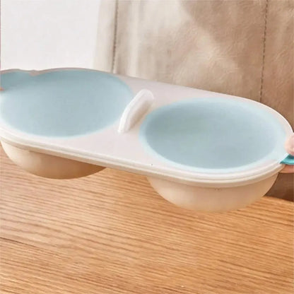 Easy Microwave Egg Poacher - Dual Cup, BPA-Free ABS Kitchen Gadget for Perfectly Cooked Eggs