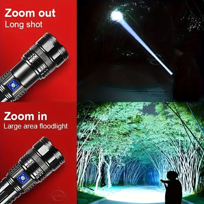 Rechargeable LED Flashlights - 5 Lighting Modes, Long-Lasting Powerful Handheld Light for Emergencies, Camping, Hunting, Inspection, Outdoor Running and Hiking
