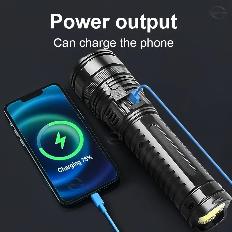 Rechargeable LED Flashlights - 5 Lighting Modes, Long-Lasting Powerful Handheld Light for Emergencies, Camping, Hunting, Inspection, Outdoor Running and Hiking