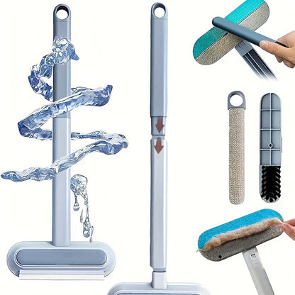 Dual-Action Pet Hair Remover Brush - Washable and Reusable Tool for Dog Fur on Carpets and Sofas