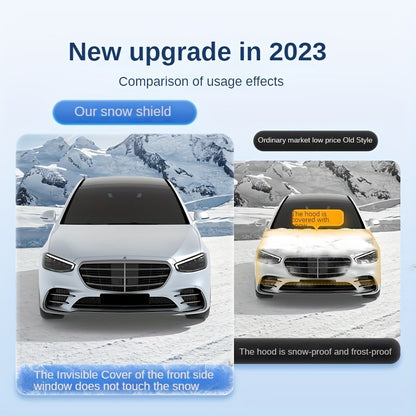 Heavy-Duty Car Windshield Snow Cover – Universal Fit for All Seasons, Protects Against Snow, Frost & Ice, Durable & Easy Install for Clear Visibility