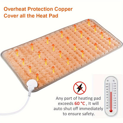 Large Heating Pad - 60x30cm with 9 Temperature Settings and Auto Off - Pain Relief for Back, Neck, Shoulders, Legs - Ideal Gift for Christmas