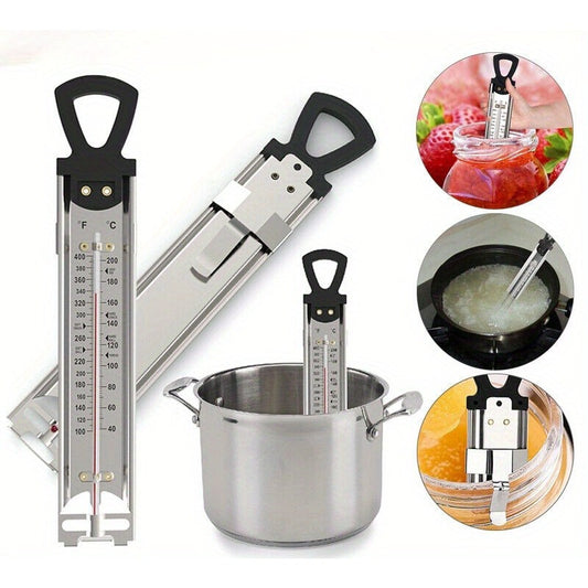 Precision Stainless Steel Kitchen Thermometer - Durable 400 Series with ABS Handle, Ideal for Cooking, Baking & Candy Making