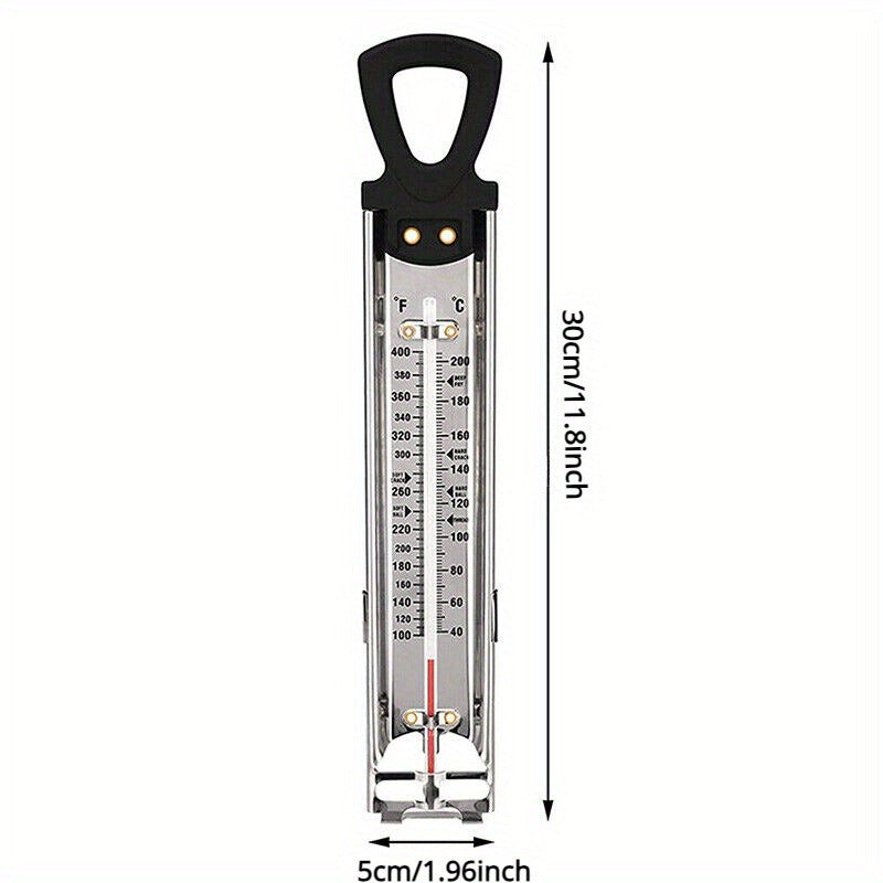 Precision Stainless Steel Kitchen Thermometer - Durable 400 Series with ABS Handle, Ideal for Cooking, Baking & Candy Making