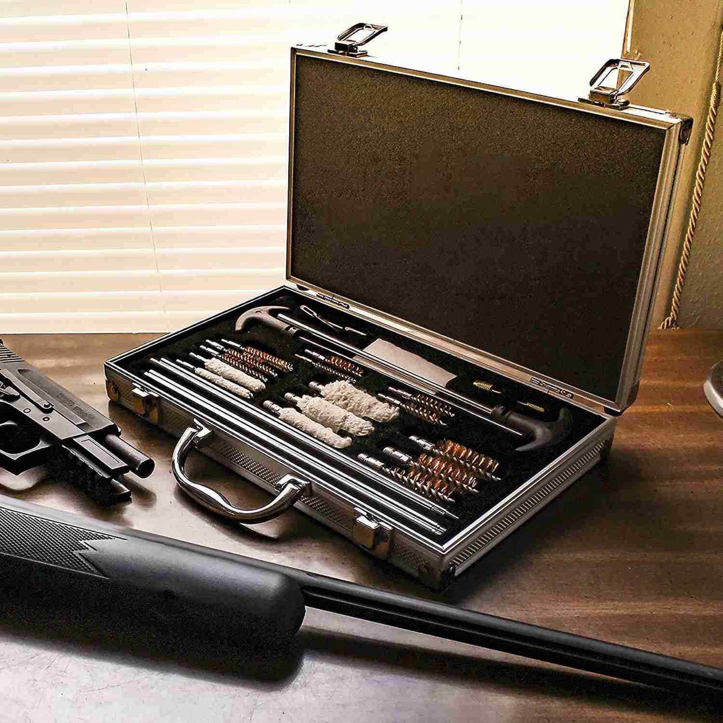 126 Piece Universal Gun Cleaning Kit for Pistol, Rifle, and Shotgun - Complete Set with Carrying Case