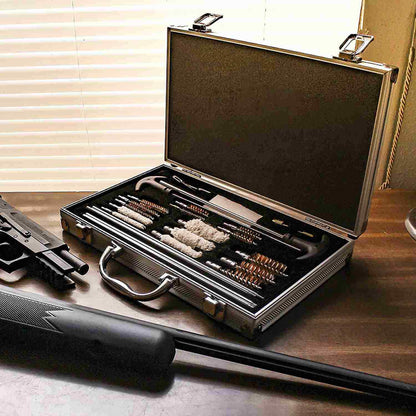 126 Piece Universal Gun Cleaning Kit for Pistol, Rifle, and Shotgun - Complete Set with Carrying Case