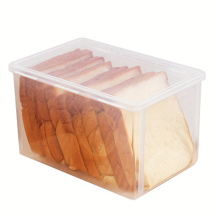 Large Airtight Bread Box - Clear, Durable Plastic Bread Keeper for Fresh Storage, Ideal for Home and Restaurant Use