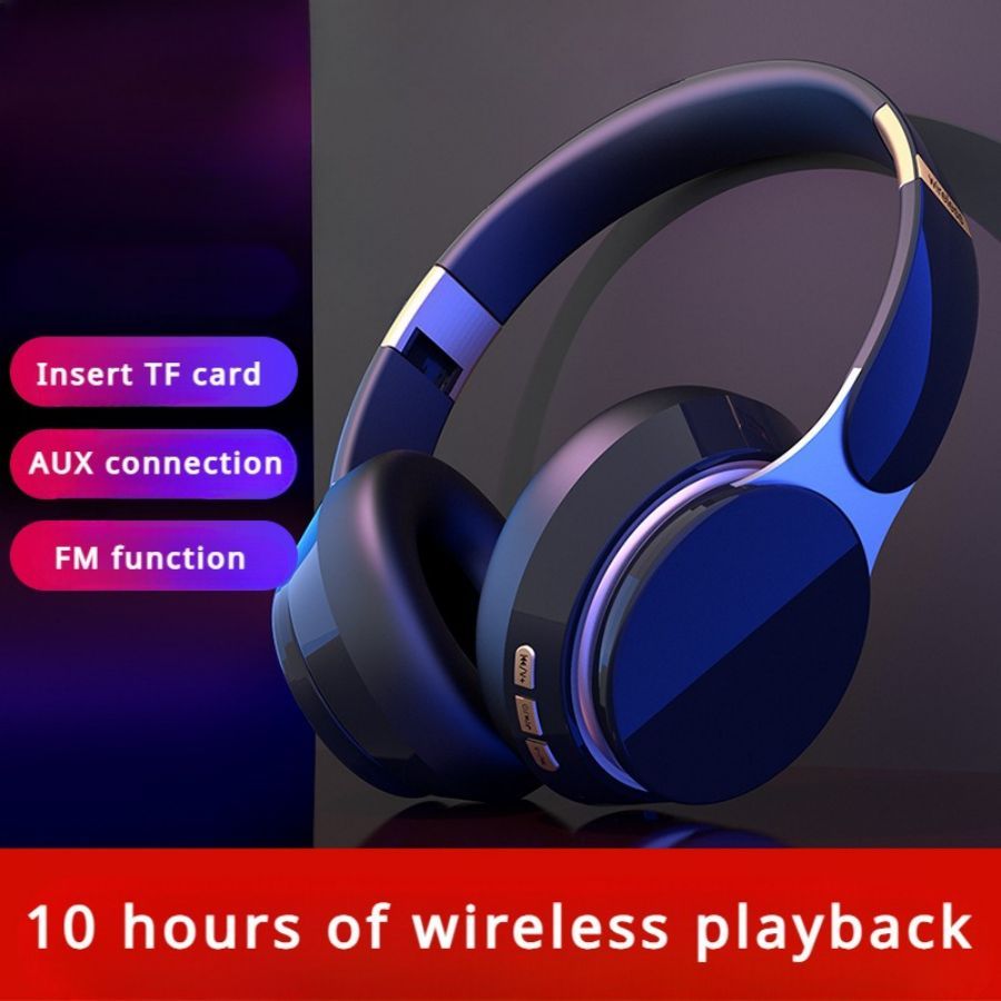 FG-07S Wireless Headphones - 5.0 Stereo Surround Sound, Closed-Back On-Ear Design with Condenser Microphone and Volume Control - Stylish Gift for All