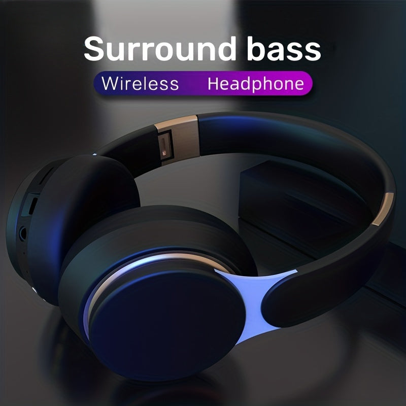 FG-07S Wireless Headphones - 5.0 Stereo Surround Sound, Closed-Back On-Ear Design with Condenser Microphone and Volume Control - Stylish Gift for All