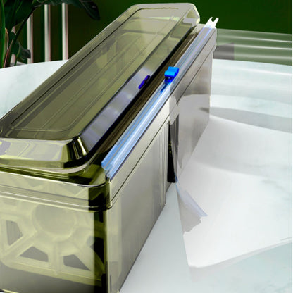 Extra-Thick Cling Film Dispenser with Cutter - Durable PE Plastic for Christmas and Everyday Use