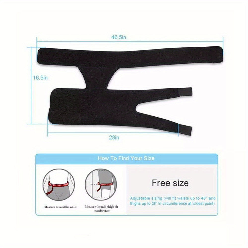 Neoprene Hip Brace for Sciatica Relief - Unisex Support for Thigh, Groin and Hamstring Strain - Sacroiliac Joint Compression Belt