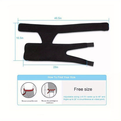 Neoprene Hip Brace for Sciatica Relief - Unisex Support for Thigh, Groin and Hamstring Strain - Sacroiliac Joint Compression Belt